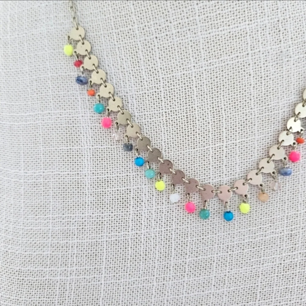Ann Taylor Gold Beaded Necklace - Picture 7 of 9